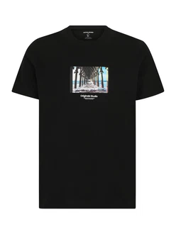 Jack & Jones Plus T-Shirt 'JORVESTERBRO' hellblau/hellgelb/schwarz/weiß