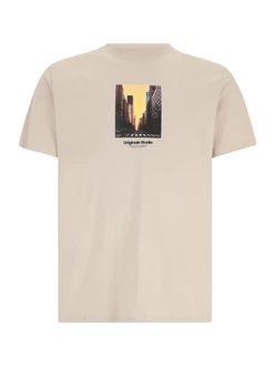 Jack & Jones Plus T-Shirt 'JORVESTERBRO' kitt/hellgelb/rot/schwarz Jack & Jones Plus T-Shirt 'JORVESTERBRO' kitt/hellgelb/rot/schwarz