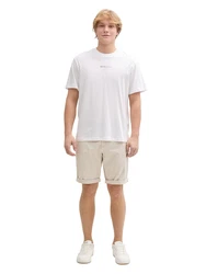 TOM TAILOR DENIM Shorts ecru / schwarz
