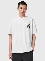 AllSaints T-Shirt 'ORLANDO' schwarz/weiß