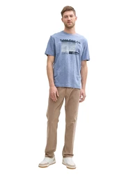 TOM TAILOR T-Shirt taubenblau/dunkelblau/grau