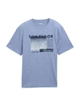 TOM TAILOR T-Shirt taubenblau/dunkelblau/grau