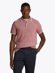 TOMMY HILFIGER Poloshirt karminrot/weiß