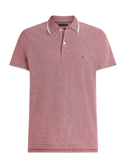 TOMMY HILFIGER Poloshirt karminrot/weiß TOMMY HILFIGER Poloshirt karminrot/weiß
