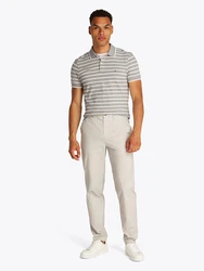 TOMMY HILFIGER Poloshirt grau/weiß