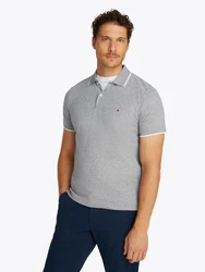 TOMMY HILFIGER Poloshirt marineblau / grau / knallrot / weiß