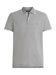 TOMMY HILFIGER Poloshirt marineblau / grau / knallrot / weiß