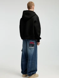 Pull&Bear Sweatjacke 'STWD' schwarz