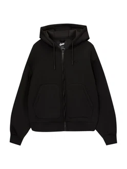 Pull&Bear Sweatjacke 'STWD' schwarz
