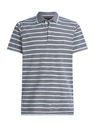Poloshirt blaumeliert / wei