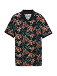TOM TAILOR DENIM Poloshirt azur/grün/orange/schwarz