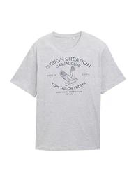 TOM TAILOR Men + T-Shirt dunkelblau / hellgrau