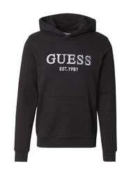 GUESS Sweatshirt 'BEAU' Dunkelgrau/Grau/Schwarz/Dunkelgrau/Schwarz/Grau/Dunkelgrau/Schwarz/Grau/Dunkelgrau/Schwarz/Grau/Dunkelgrau/Schwarz/Grau/Dunkelgrau/Schwarz/Grau