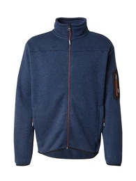 Fleecejacke navy / orangerot / schwarz