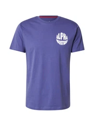 T-Shirt violettblau / wei