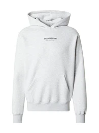 Sweatshirt 'Studio Edition' hellgrau / brombeer / schwarz