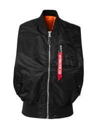 Weste 'MA-1' rot / schwarz / offwhite