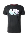 ALPHA INDUSTRIES T-Shirt türkis/flieder/schwarz/weiß