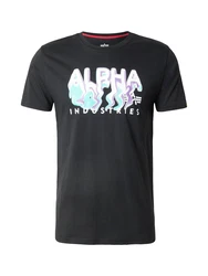 ALPHA INDUSTRIES T-Shirt türkis/flieder/schwarz/weiß