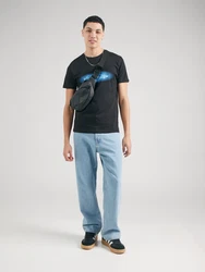 ALPHA INDUSTRIES T-Shirt 'Lightning' neonblau/schwarz/weiß