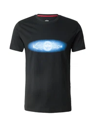 T-Shirt 'Lightning' neonblau / schwarz / wei