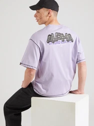 ALPHA INDUSTRIES T-Shirt 'Studio' dunkelgrau/flieder/dunkellila