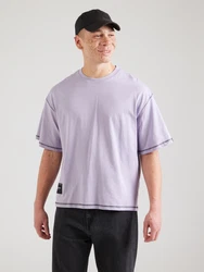 ALPHA INDUSTRIES T-Shirt 'Studio' dunkelgrau/flieder/dunkellila