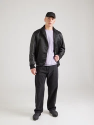 ALPHA INDUSTRIES T-Shirt 'Studio' dunkelgrau/flieder/dunkellila