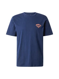 T-Shirt 'SMALL LOGO TEE' marine / orange