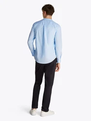 Tommy Hilfiger Langarmhemd FLEX POPLIN SOLID MAO RF SHIRT hellblau