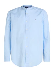 Tommy Hilfiger Langarmhemd FLEX POPLIN SOLID MAO RF SHIRT hellblau