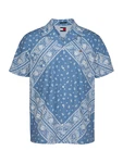 Tommy Jeans Hemd taubenblau/weiß