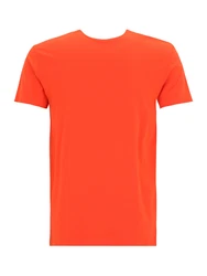 Alpha Industries Rundhalsshirt Basic T neonorange/weiß