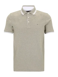 Poloshirt 'GREENWICH' graumeliert / wei