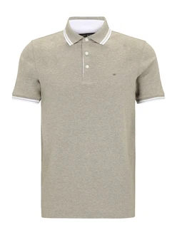 Michael Kors Shirt 'GREENWICH' graumeliert/weiß