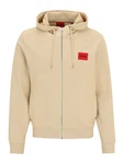 HUGO Sweatshirt Herren Sweatjacke Daple212 beige / rot / schwarz