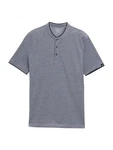 TOM TAILOR DENIM T-Shirt/Poloshirt dunkelblau/blaumeliert