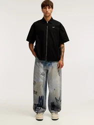 Pull&Bear Jeans taubenblau/blue denim/dunkelgrau/schwarz