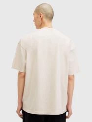 AllSaints T-Shirt 'BIGGY' hellbraun/weiß