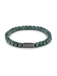 Armband 'MODERN SQUARE' anthrazit / dunkelgrn