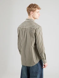 GAP Hemd grau/weiß