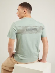 NAPAPIJRI T-Shirt VANNI greige/dunkelgrau/mint