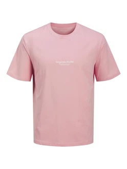 JACK & JONES T-Shirt JORVesterbro ros/weiß