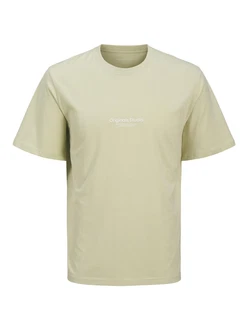 JACK & JONES T-Shirt JORVesterbro schilf/weiß