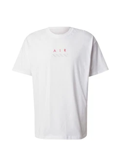 Nike Sportswear T-Shirt 'AIR' grau/rot/weiß Nike Sportswear T-Shirt 'AIR' grau/rot/weiß