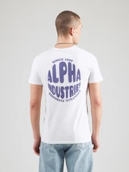 ALPHA INDUSTRIES T-Shirt brombeer/weiß