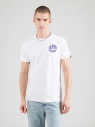 ALPHA INDUSTRIES T-Shirt brombeer/weiß