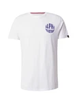 ALPHA INDUSTRIES T-Shirt brombeer/weiß
