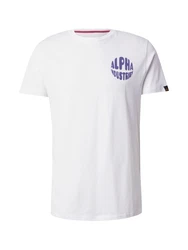 ALPHA INDUSTRIES T-Shirt brombeer/weiß