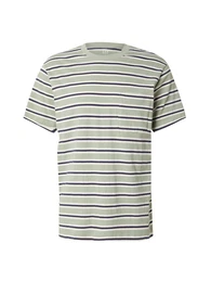 T-Shirt navy / pastellgrn / wei